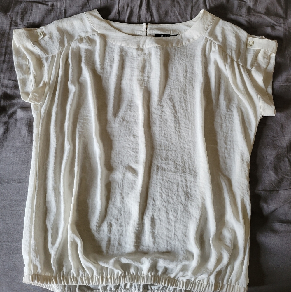 Ana large cream dress shirt